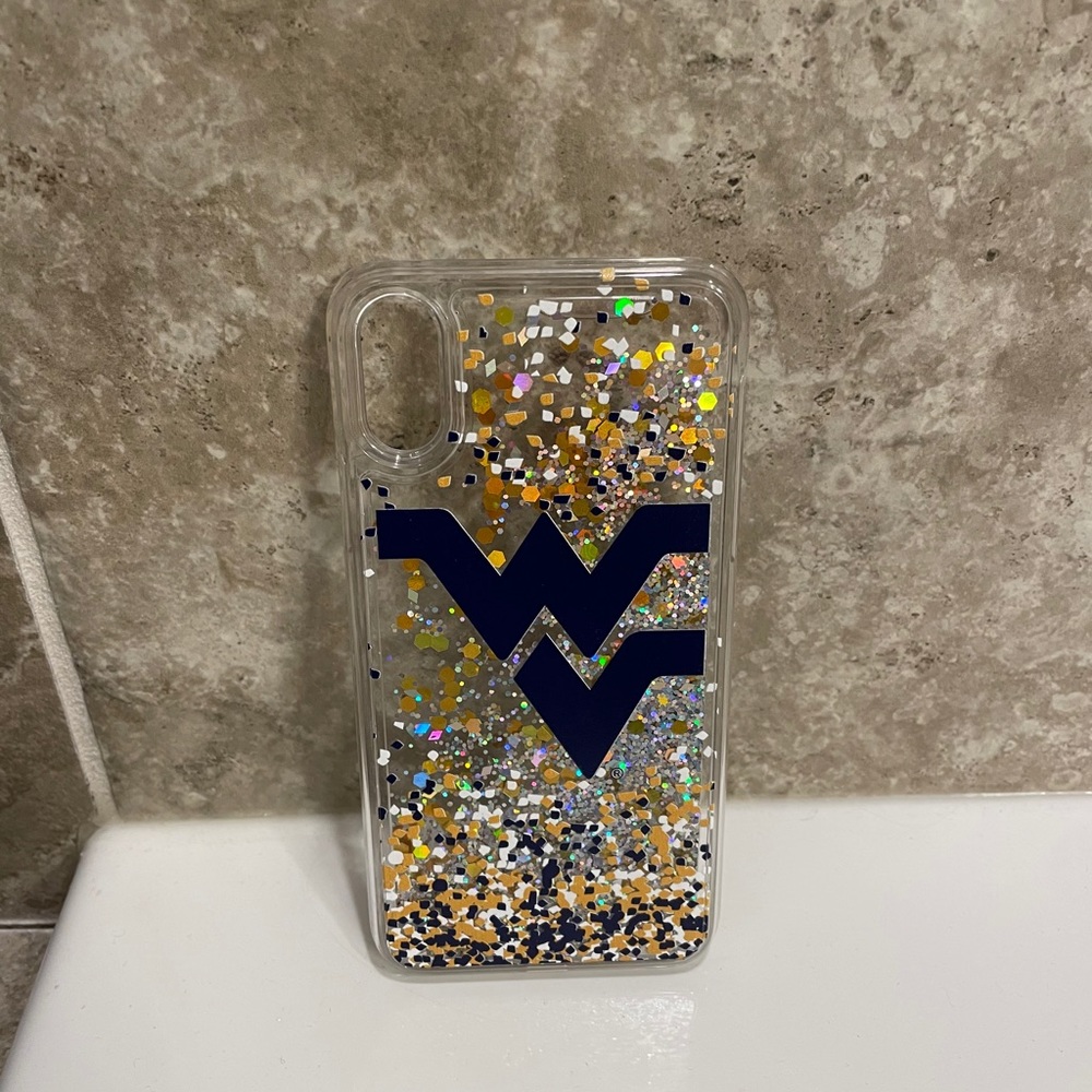 Wvu glitter iphone x case